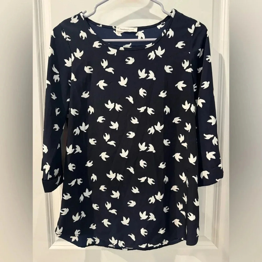 NEWBURY KUSTOM 3/4 SLEEVE BIRDS IN FLIGHT TOP